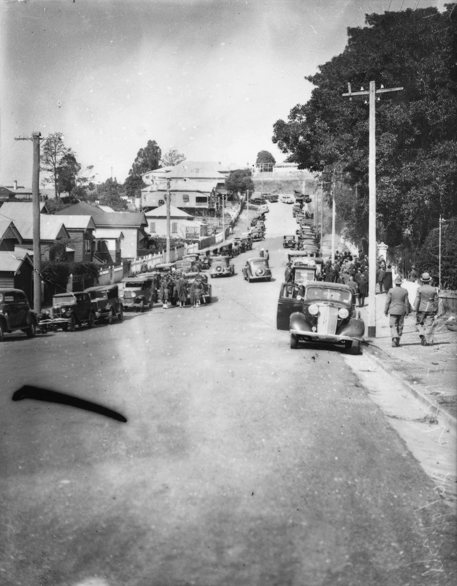 Scene of Lewis McDonald's funeral, Brisbane, 1936