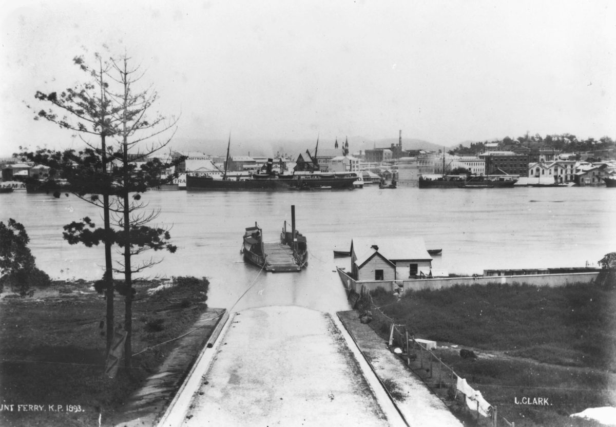 Edward Street ferry, Brisbane, 1893