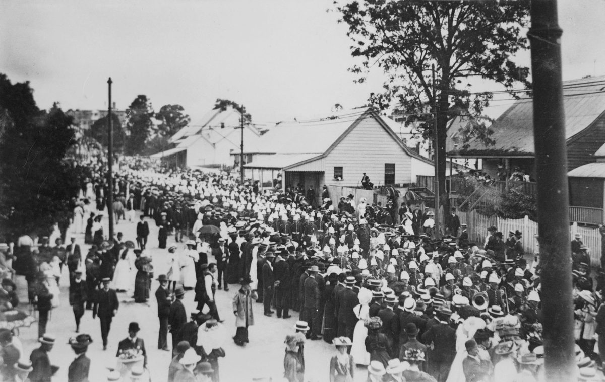 Memorial procession for the death of King Edward VII, Brisbane, 1911