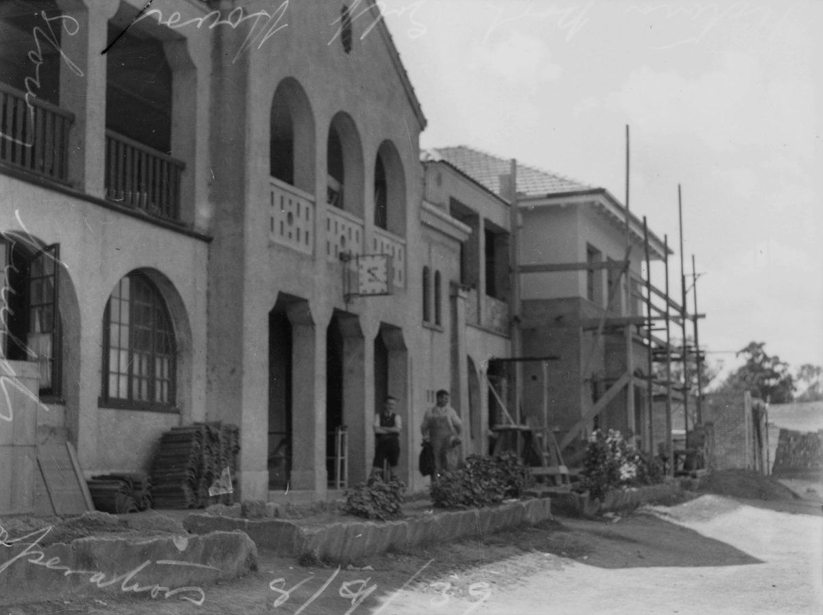 Victoria Park Golf Clubhouse during construction, Herston, 1939