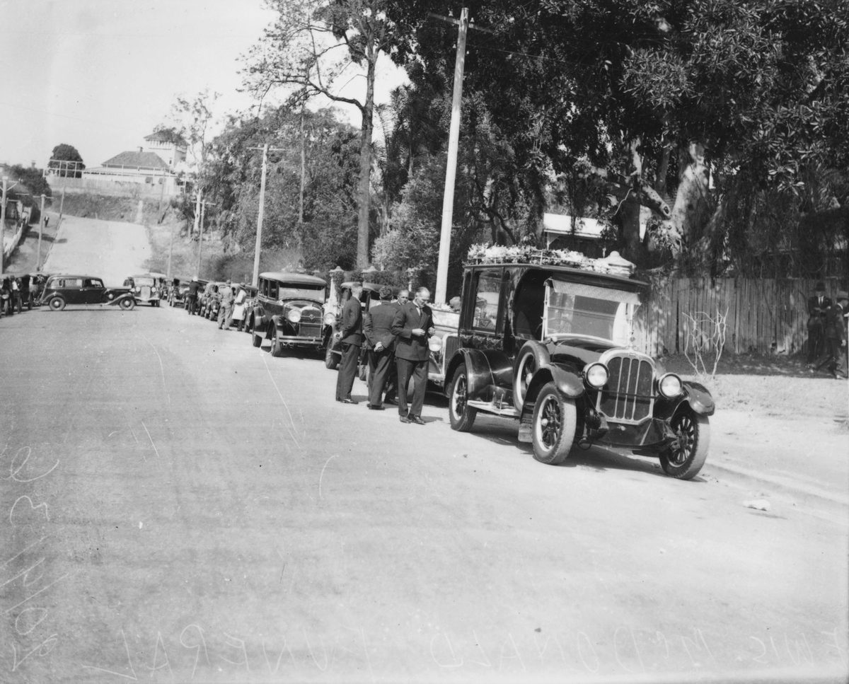 Lewis McDonald's funeral, Brisbane, 1936