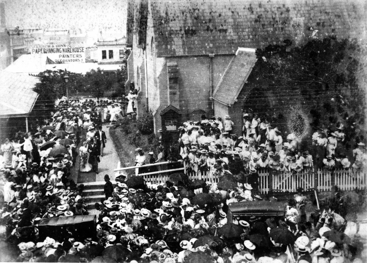 Wedding of Miss Evelyn Mary Griffith at St John's Pro Cathedral, 1894