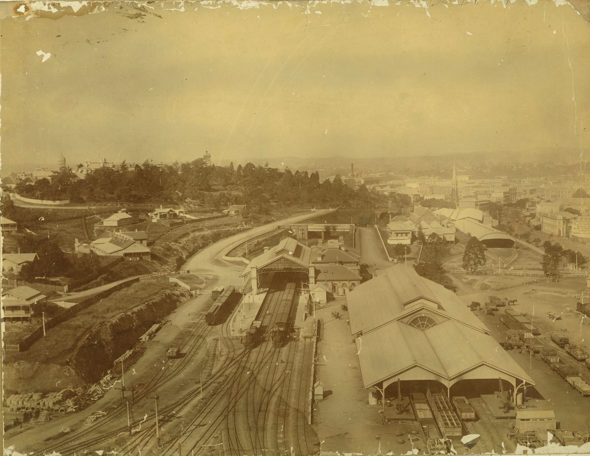 Roma Street railway yards, Brisbane, 1897