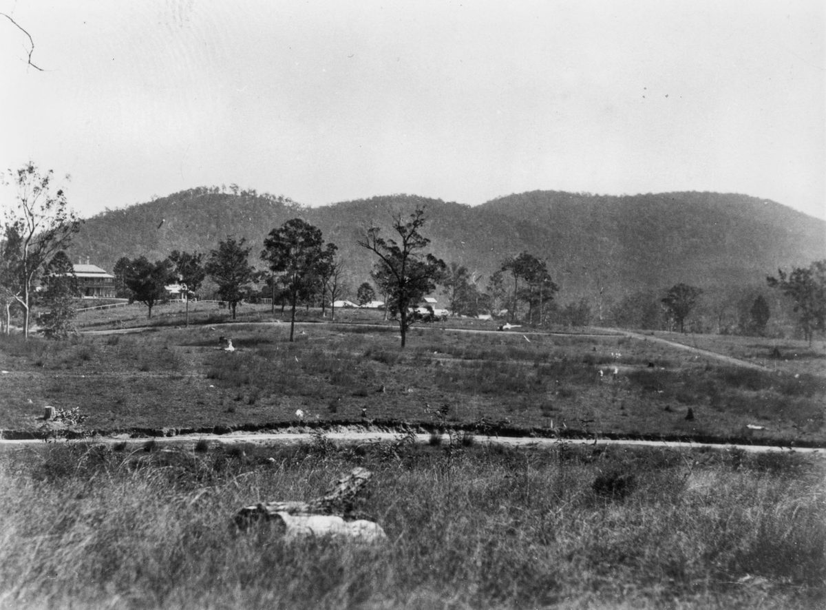 Looking across the pastures of the Glen Lyon estate to the mountains, 1929