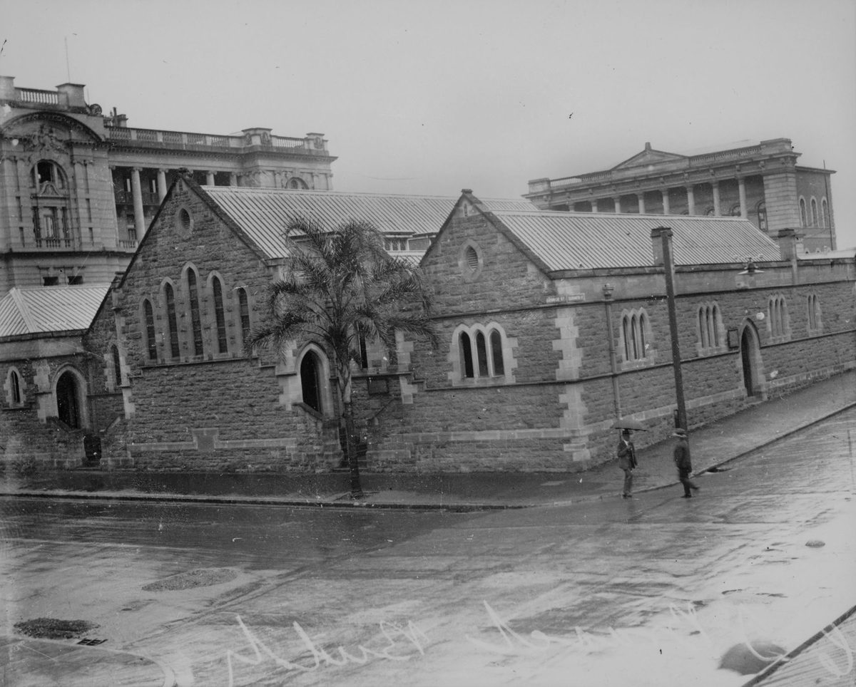 View of the Criminal Investigation Bureau on the corner of George and Elizabeth Streets, Brisbane, 1932