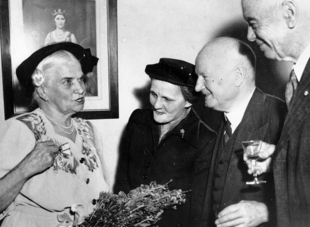 Matron Sadie MacDonald with her Florence Nightingale medal