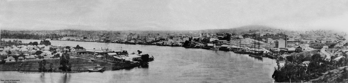 Panoramic view of Brisbane, Queensland, 1881