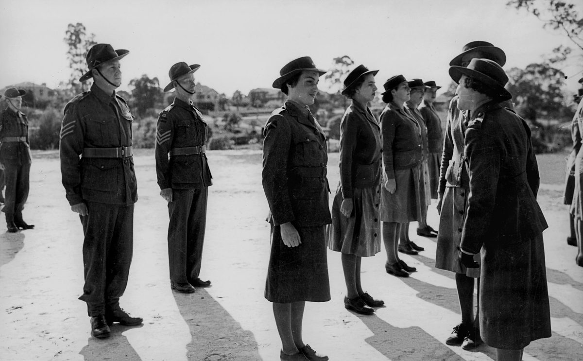 Women in training for the Australian Women's Army Service, Brisbane, August 1942