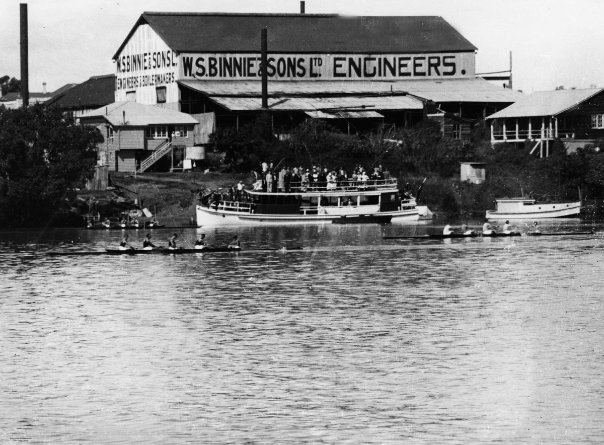 Brisbane Boys' College win the Head of the River secondary schools cup, Brisbane, 1935