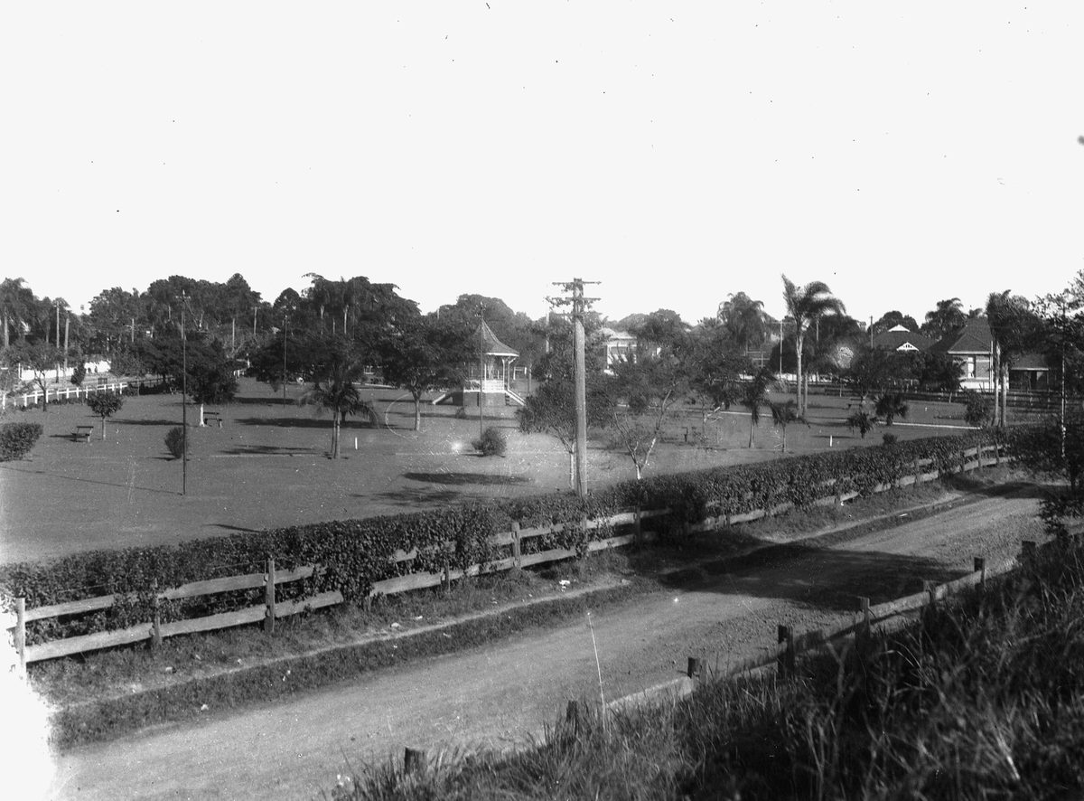 Ascot Park, showing bandstand, Brisbane, 1933