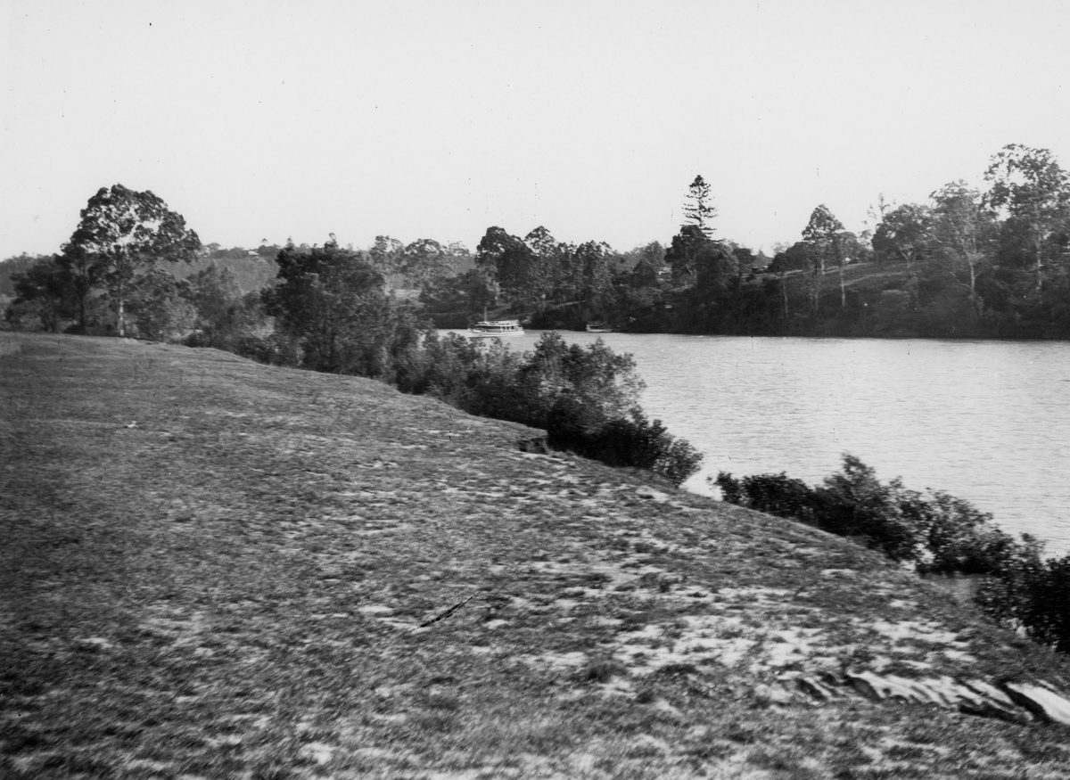 Looking up stream from Corinda towards Fig Tree Pocket, Brisbane, Queensland, 1931