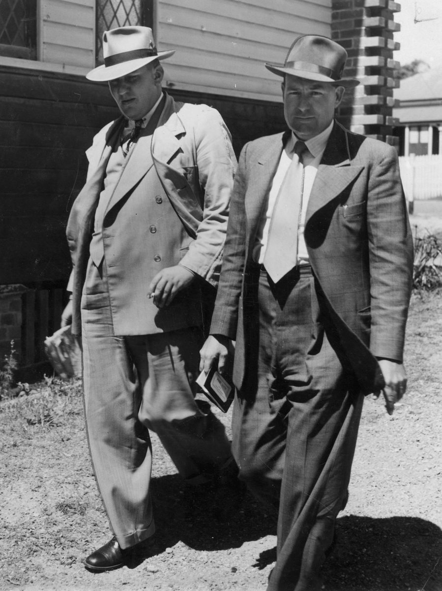 Detectives working on the Betty Shanks murder, Brisbane, 1952
