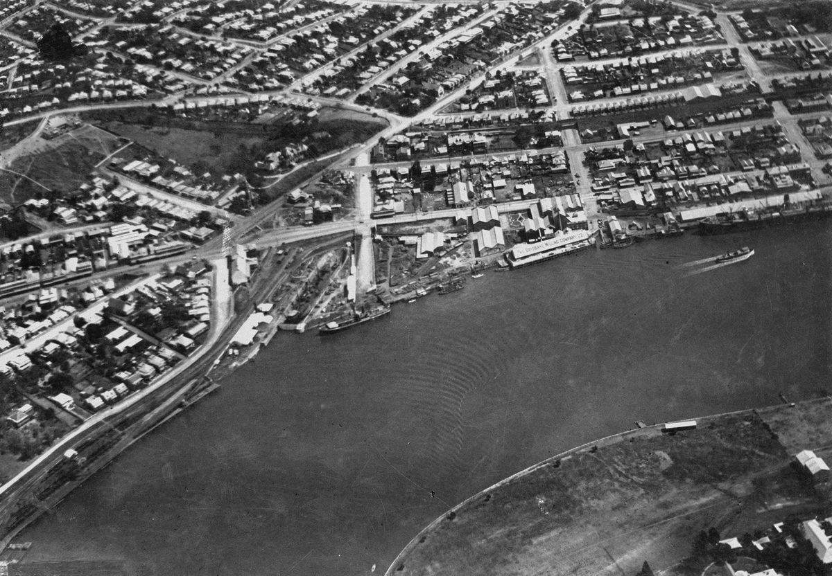 Aerial view of South Brisbane, 1919