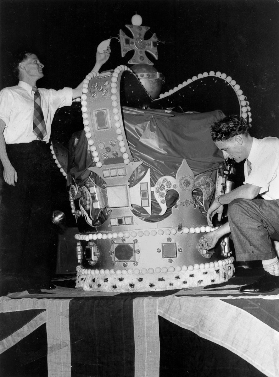 Part of Brisbane's decorations for Queen Elizabeth II and Prince Philip's tour in 1954
