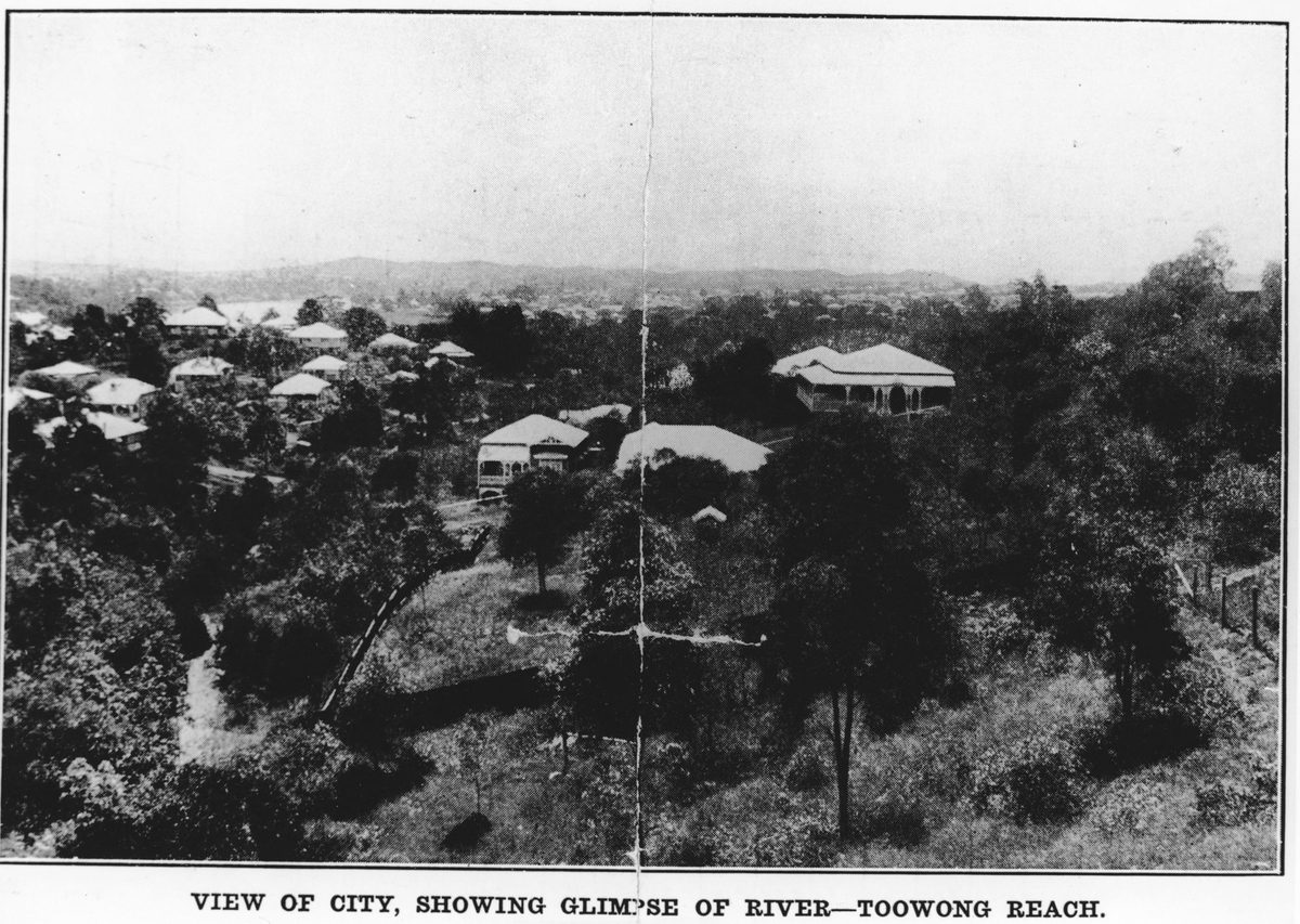 Looking towards Brisbane city from St. Lucia, 1920
