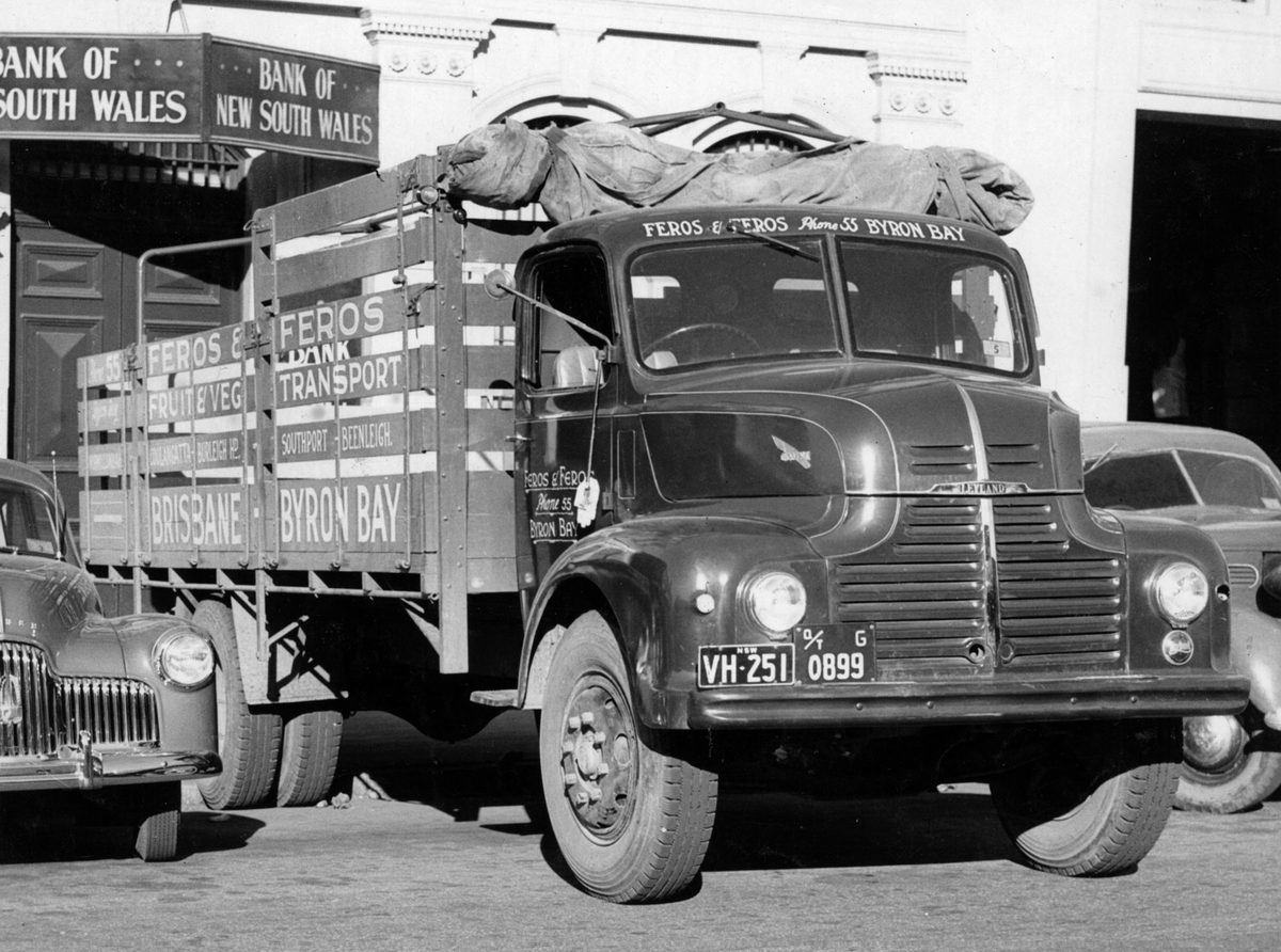 Leyland Truck at Roma Street market in Brisbane, 1953