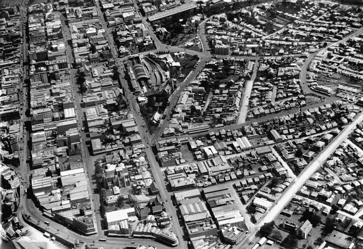 City of Brisbane from the air, 1919