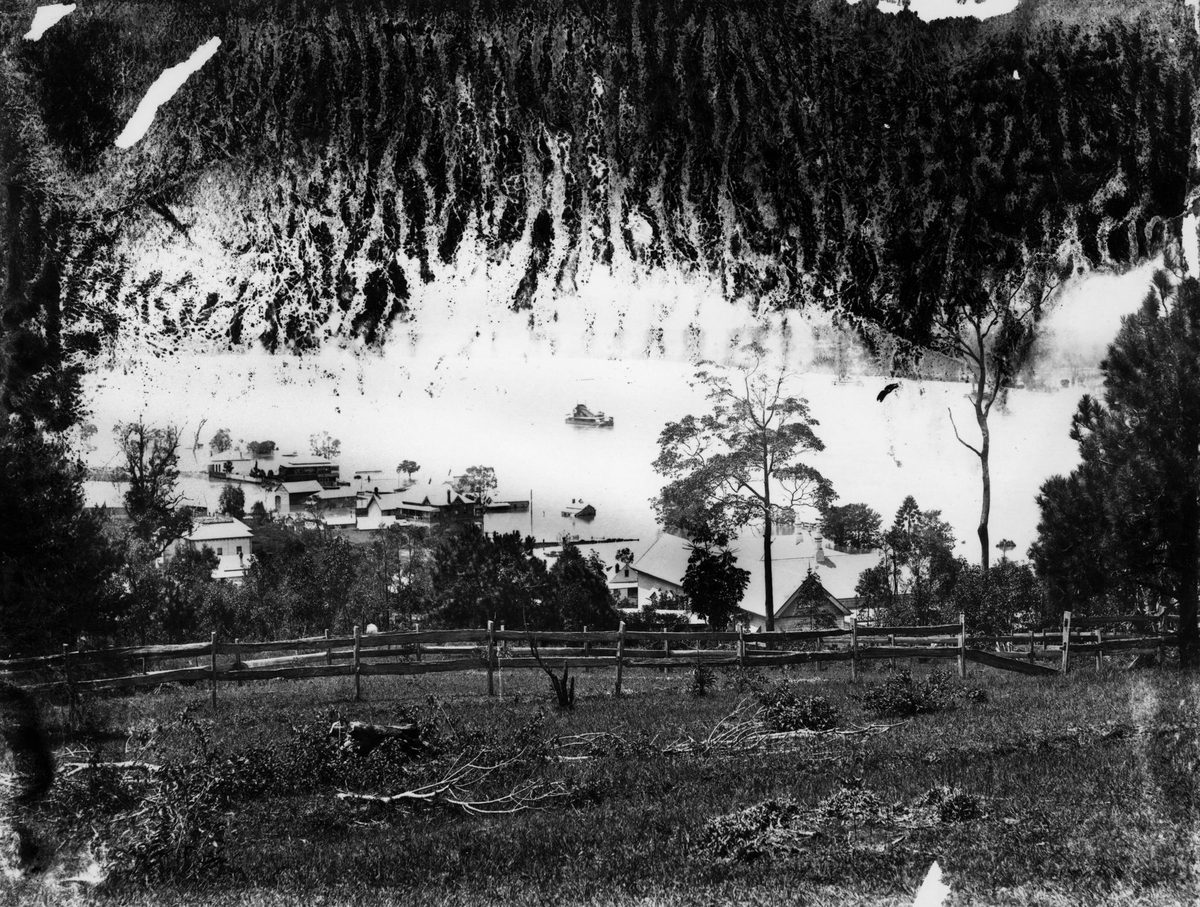 Hamilton and the Brisbane River during the 1893 flood
