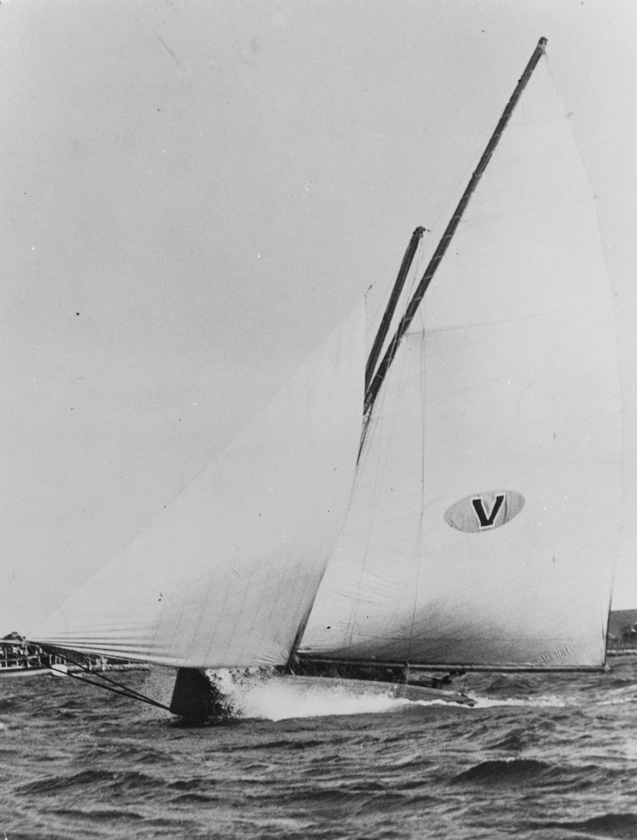 Victor being sailed on the Brisbane River, 1938