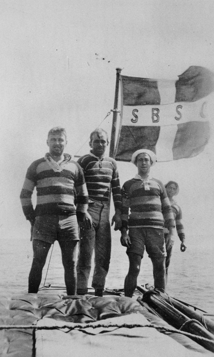 Members of the South Brisbane Sailing Club on Moreton Bay during Easter, 1924