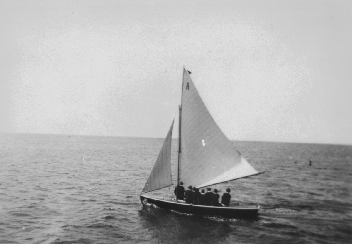 Sailing on the bay near Sandgate, 1923