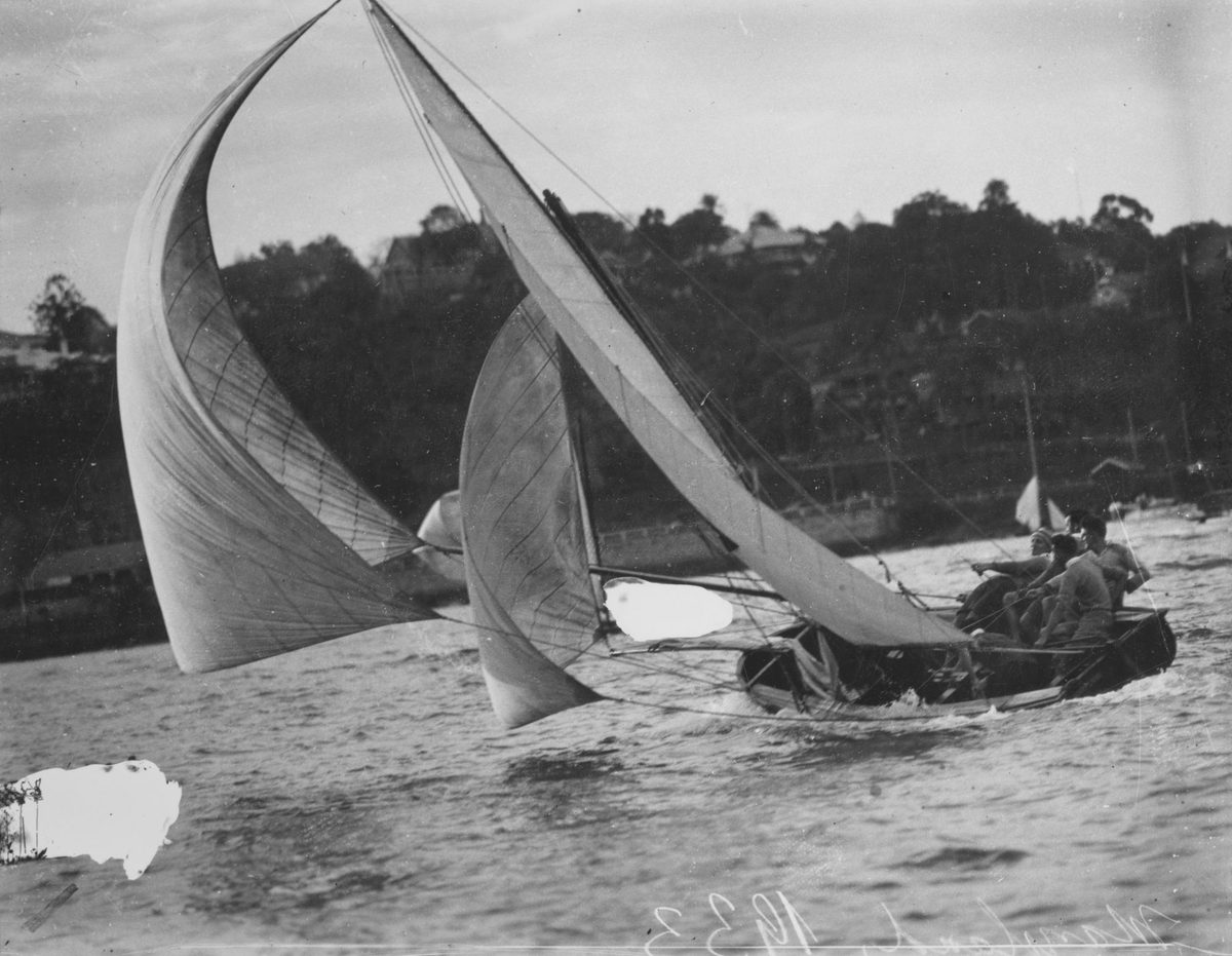Sailing boat Maryland on the Brisbane River, 1933