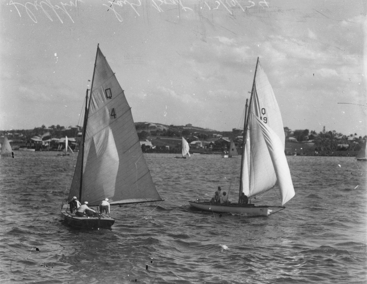 Sailing boats on the Brisbane River, 1934