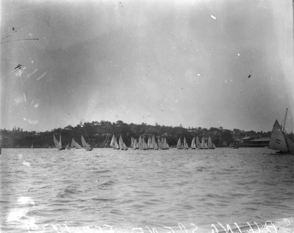Yachting scene possibly on the Brisbane River, 1937