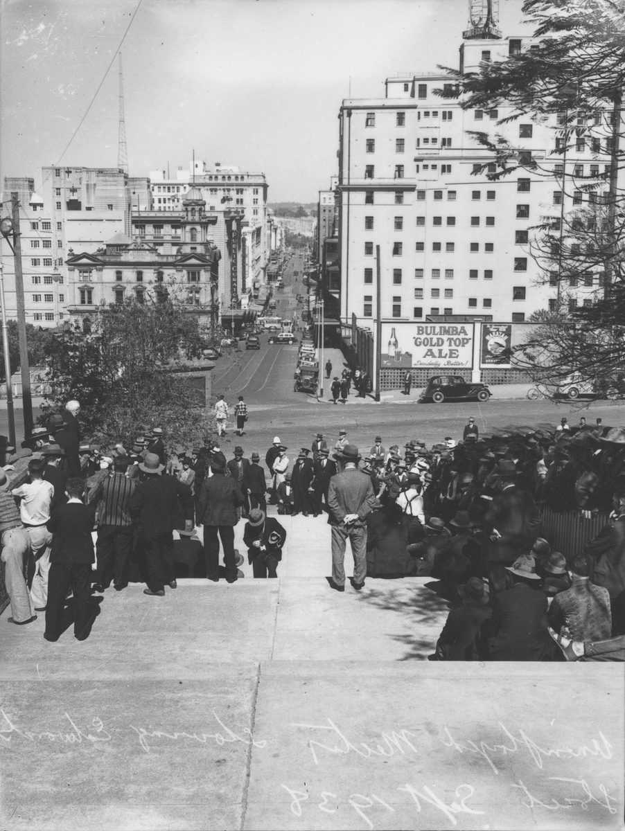Unemployed meeting, Brisbane, September 1938
