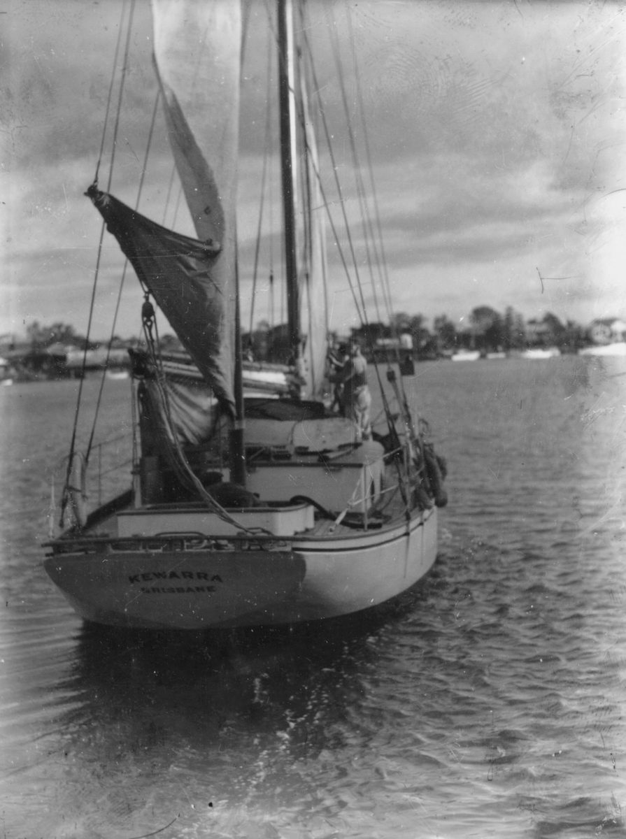 Yacht Kewarra in Brisbane, 1938