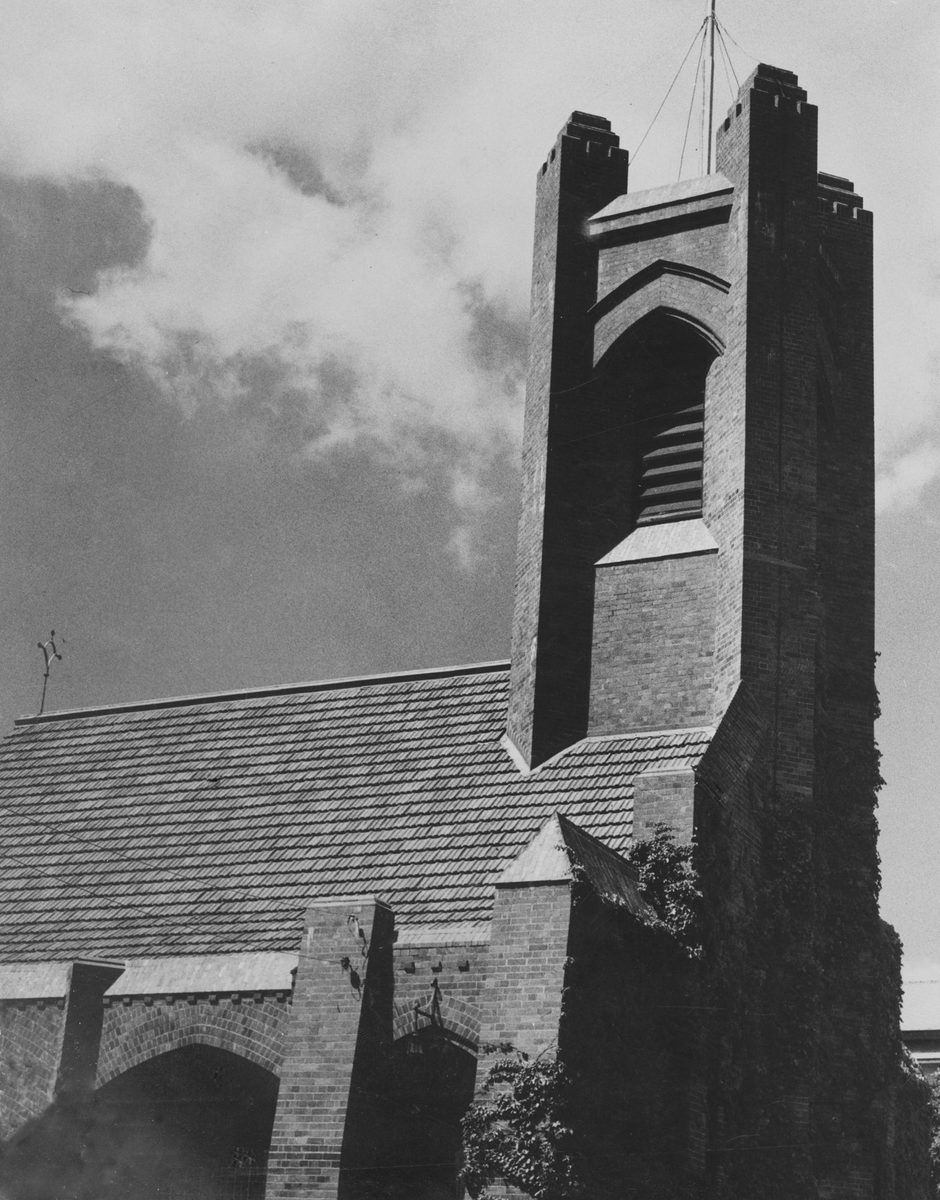 Bell tower of St. Andrew's Church of England, Lutwyche, Brisbane, 1938