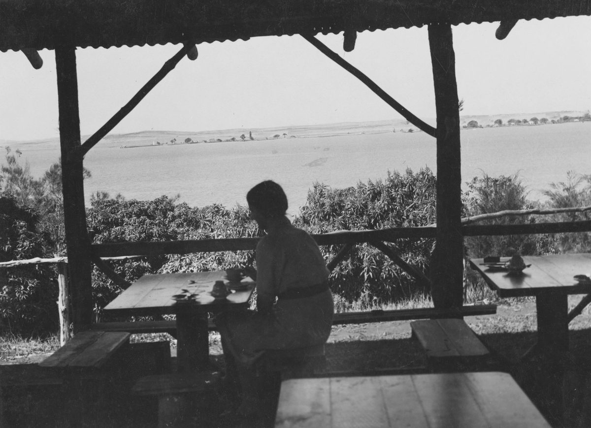 View across Raby Bay to Cleveland Point, Queensland, 1940