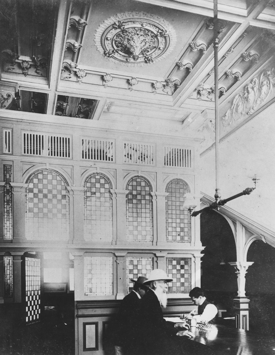 Interior of South British Insurance Company on Queen Street, Brisbane, 1903