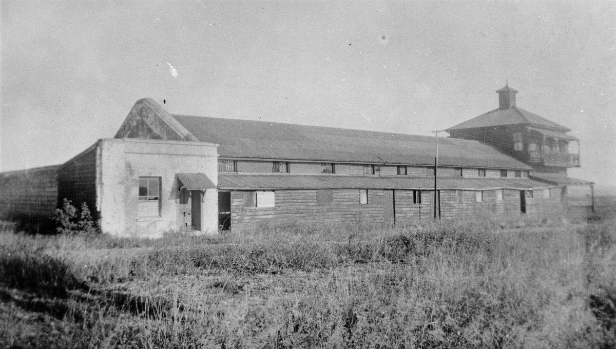 Cell block on St. Helena Island, 1939