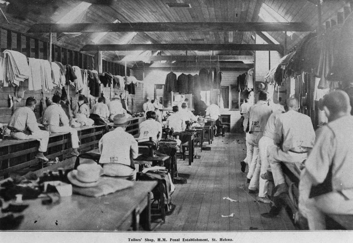 Tailoring workshop on St. Helena Island, 1912