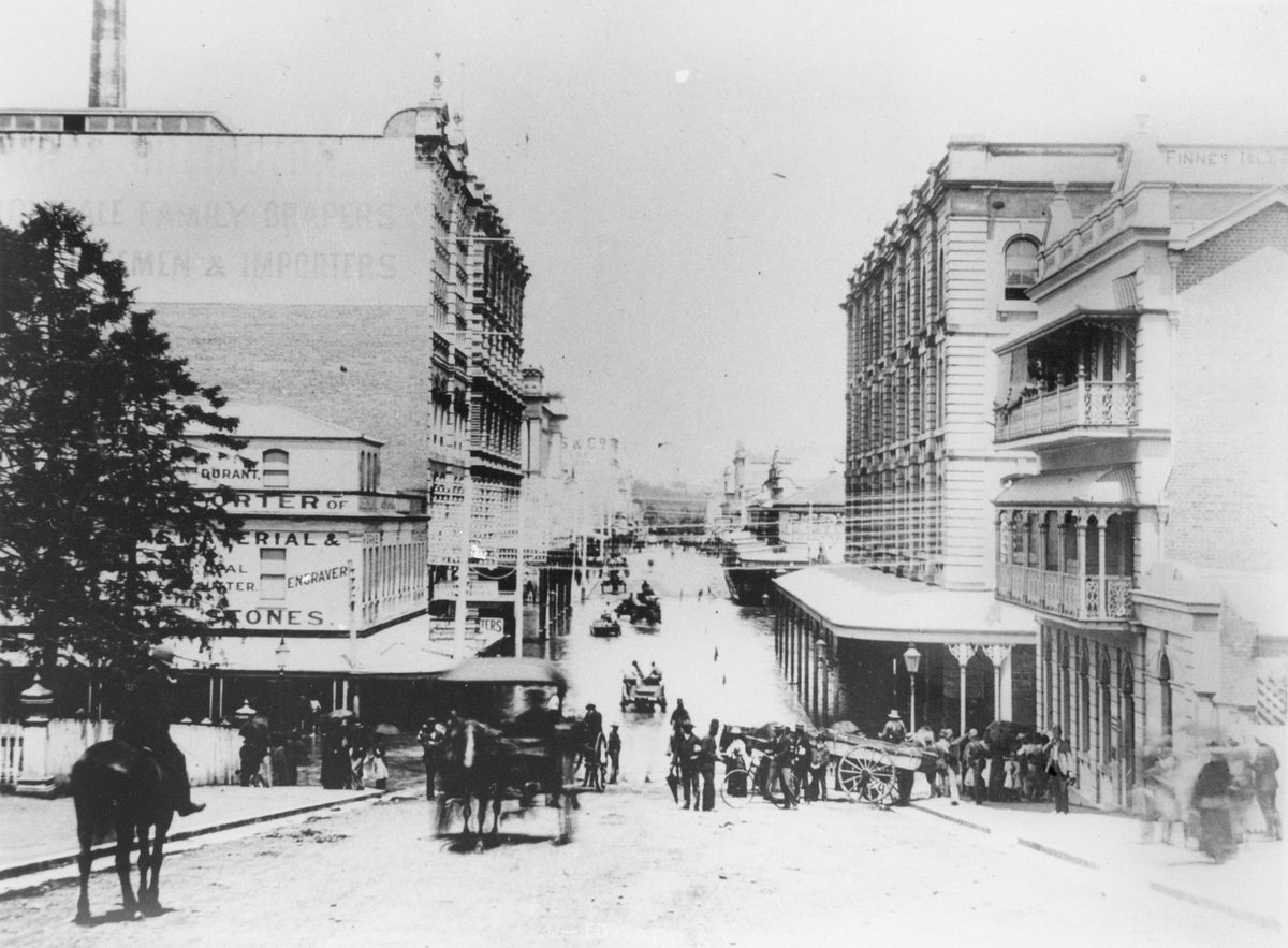 Edward Street in Brisbane, 1893