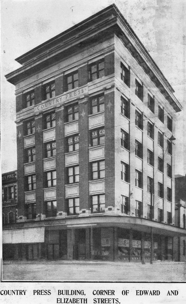 Country Press building on the corner of Edward and Elizabeth Streets, Brisbane, 1926