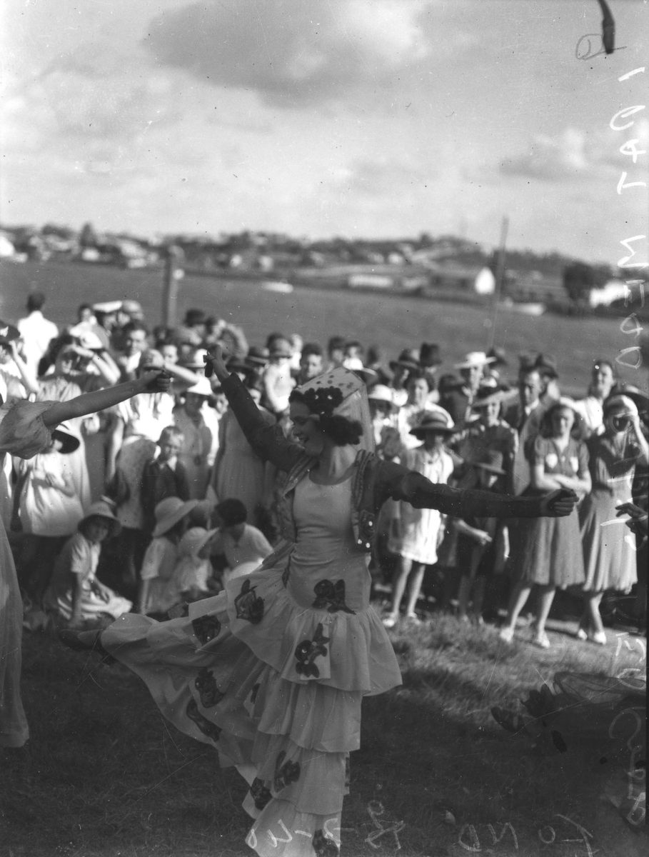 Pupils of the Pat Mead dance school performing for the Red Cross Fund