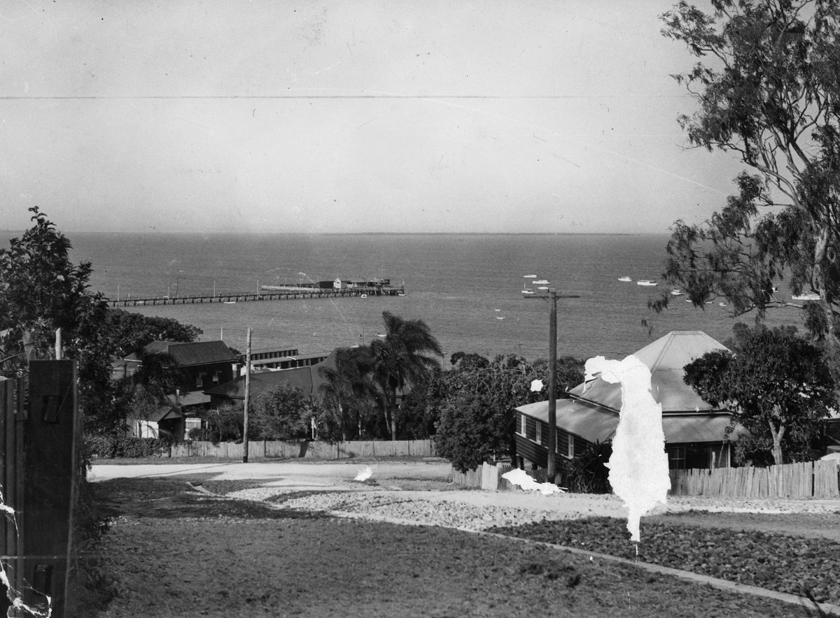 View of Manly Jetty and surrounds from the top of Kooralgin Street, Manly, 1936