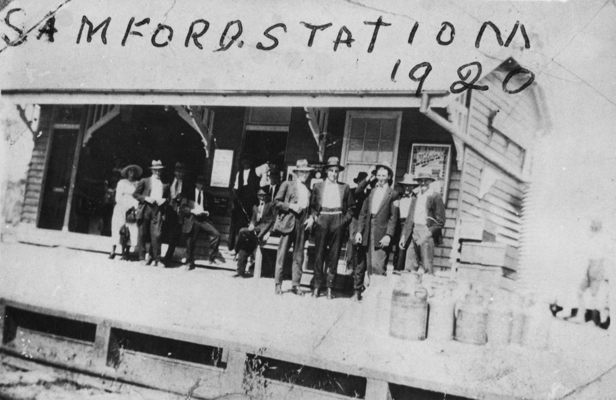 Samford Railway Station, 1920