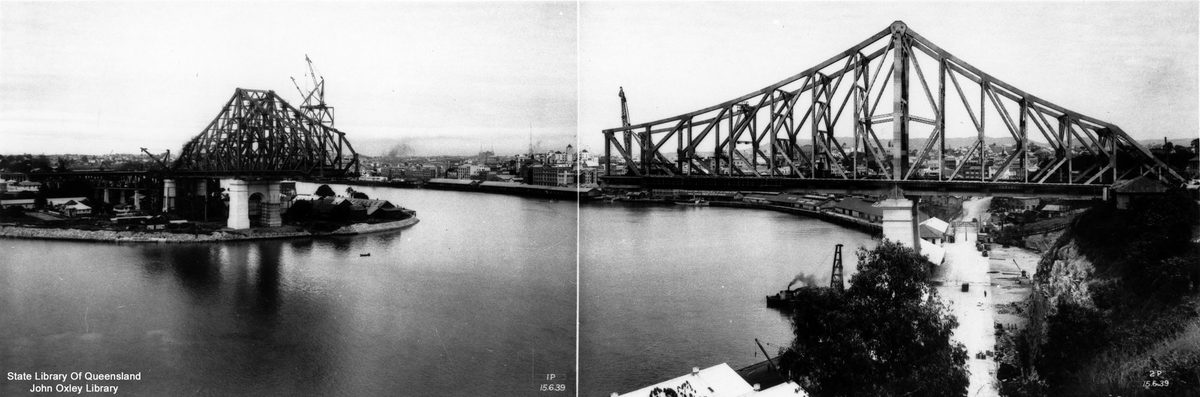 Incomplete Story Bridge, Brisbane, 1935
