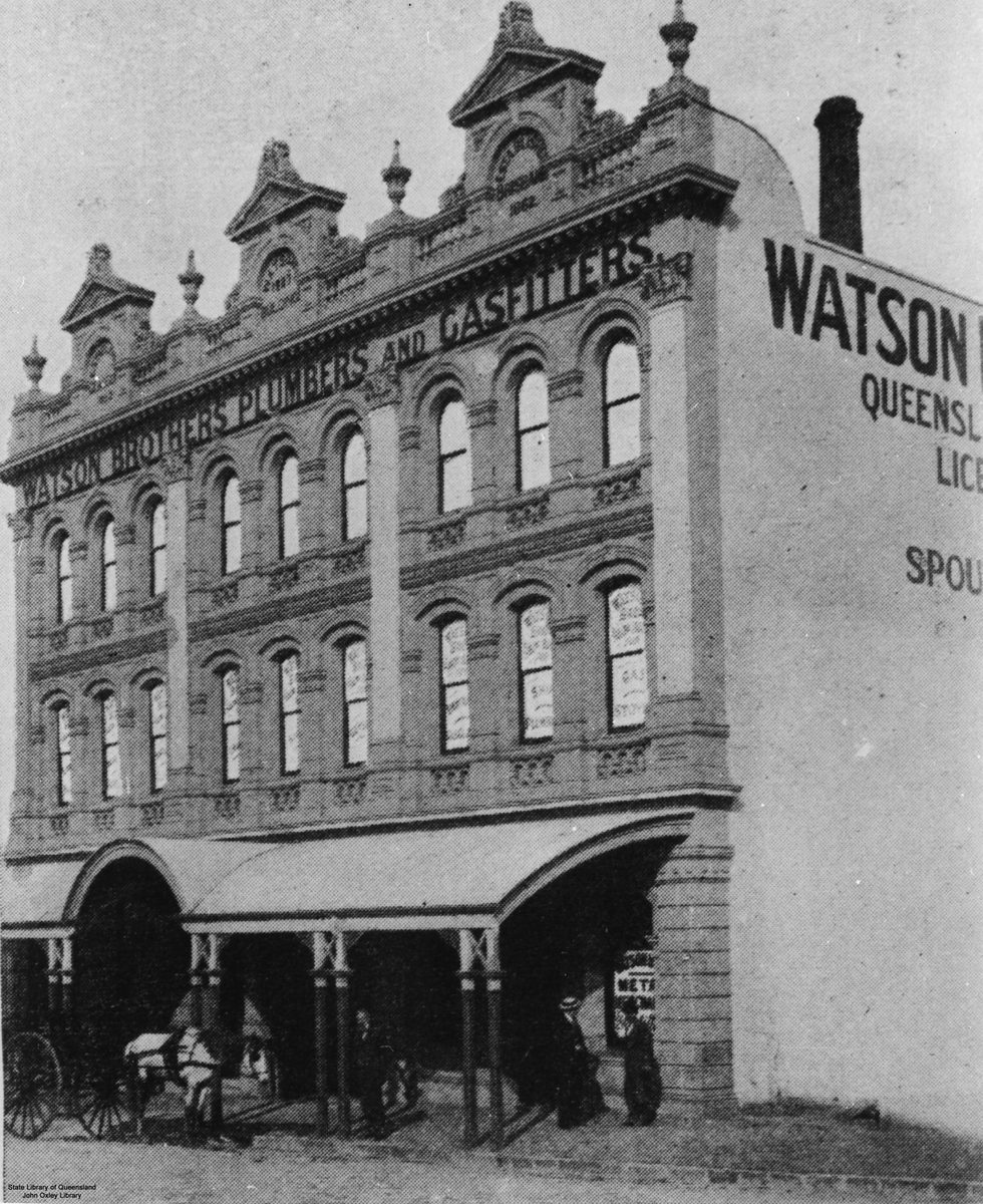 Watson Brothers Plumbers and Gasfitters building, Margaret Street, Brisbane, 1902