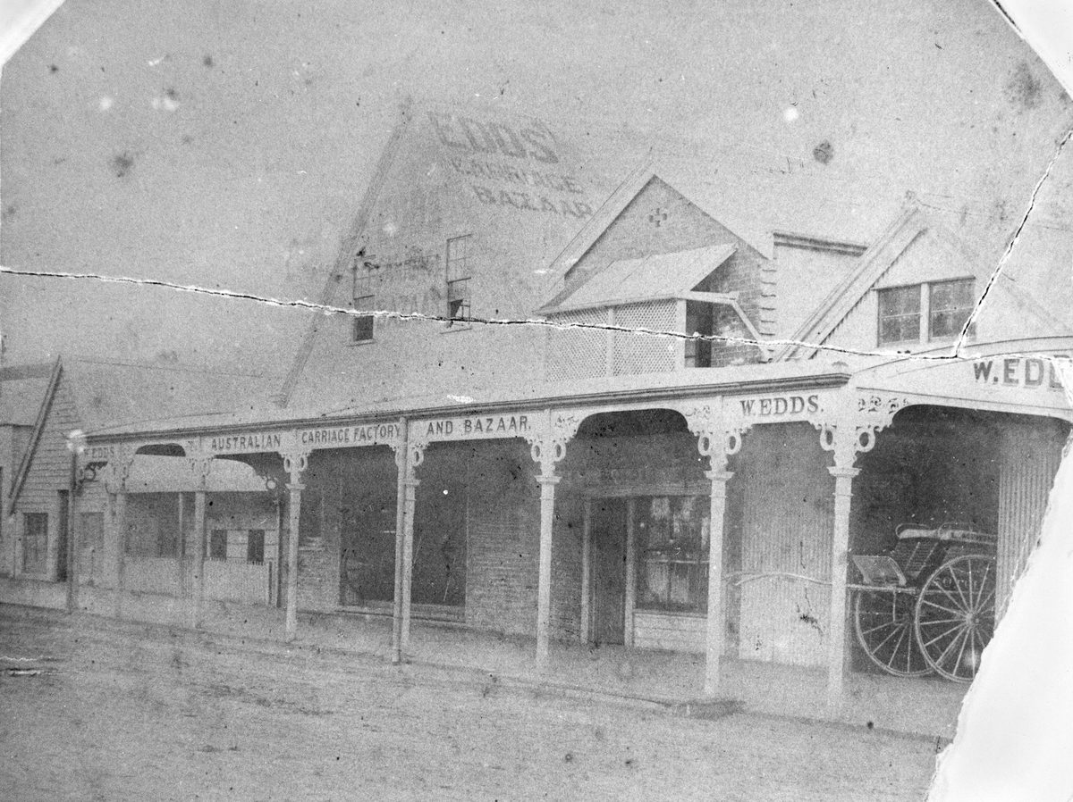 W. Edds Australian Carriage Factory and Bazaar in Brisbane, 1873