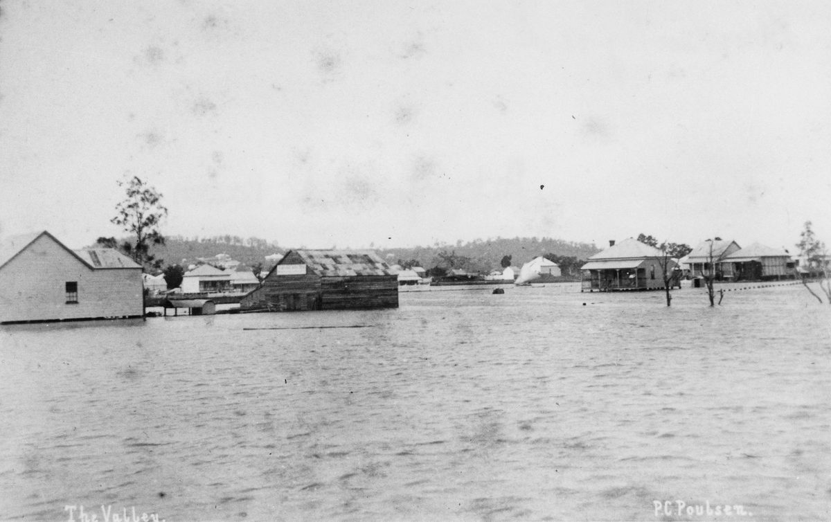 Floods in Fortitude Valley, Brisbane 1890