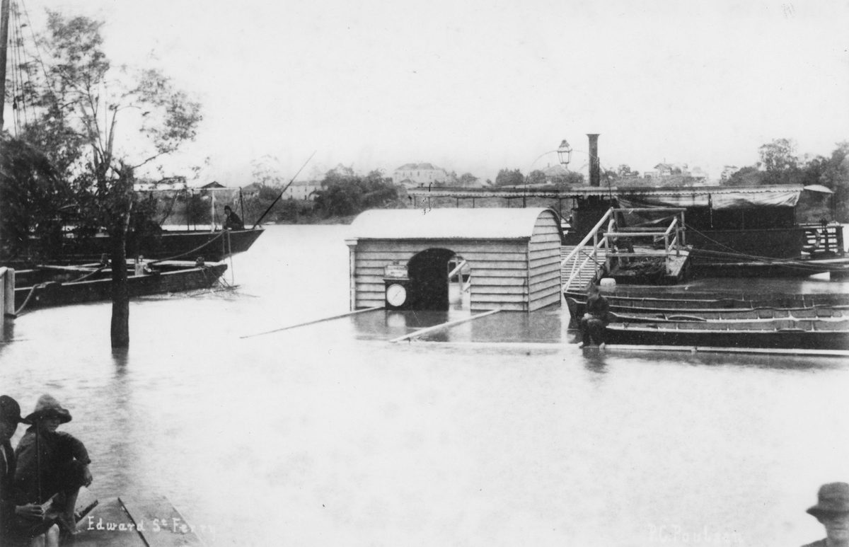 Edward Street ferry during the 1890 Brisbane floods
