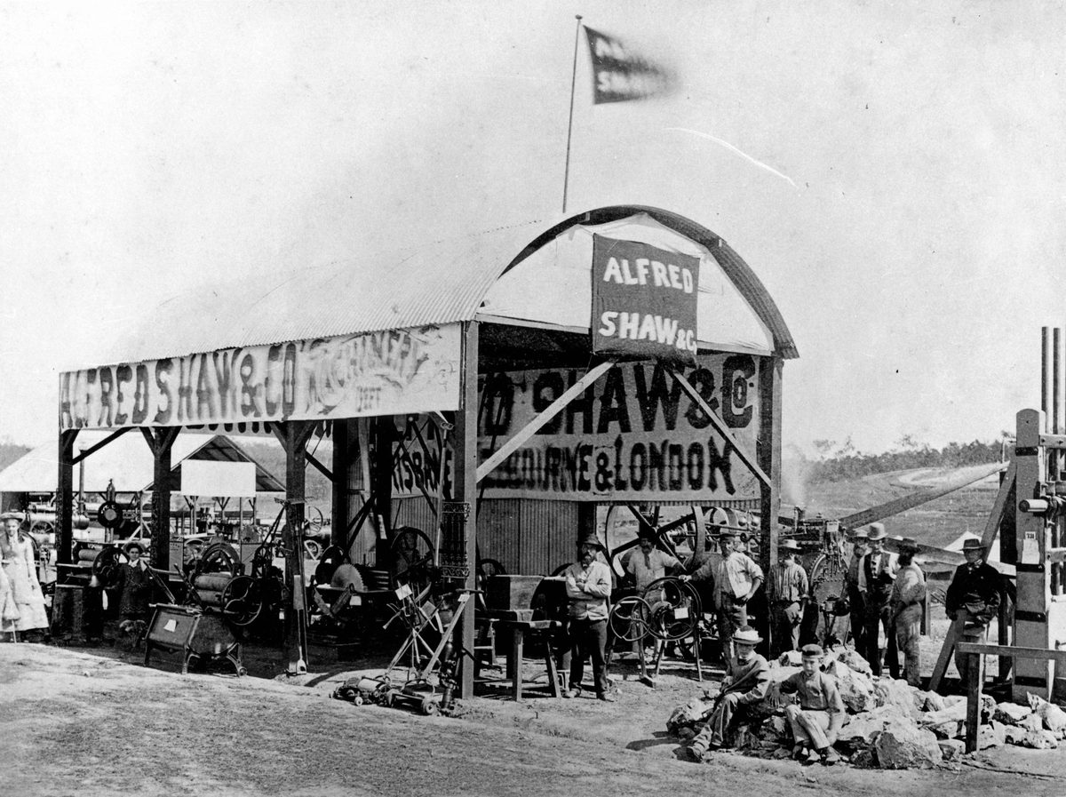 Alfred Shaw & Co.'s machinery exhibition at the Queensland Intercolonial Exhibition in 1876