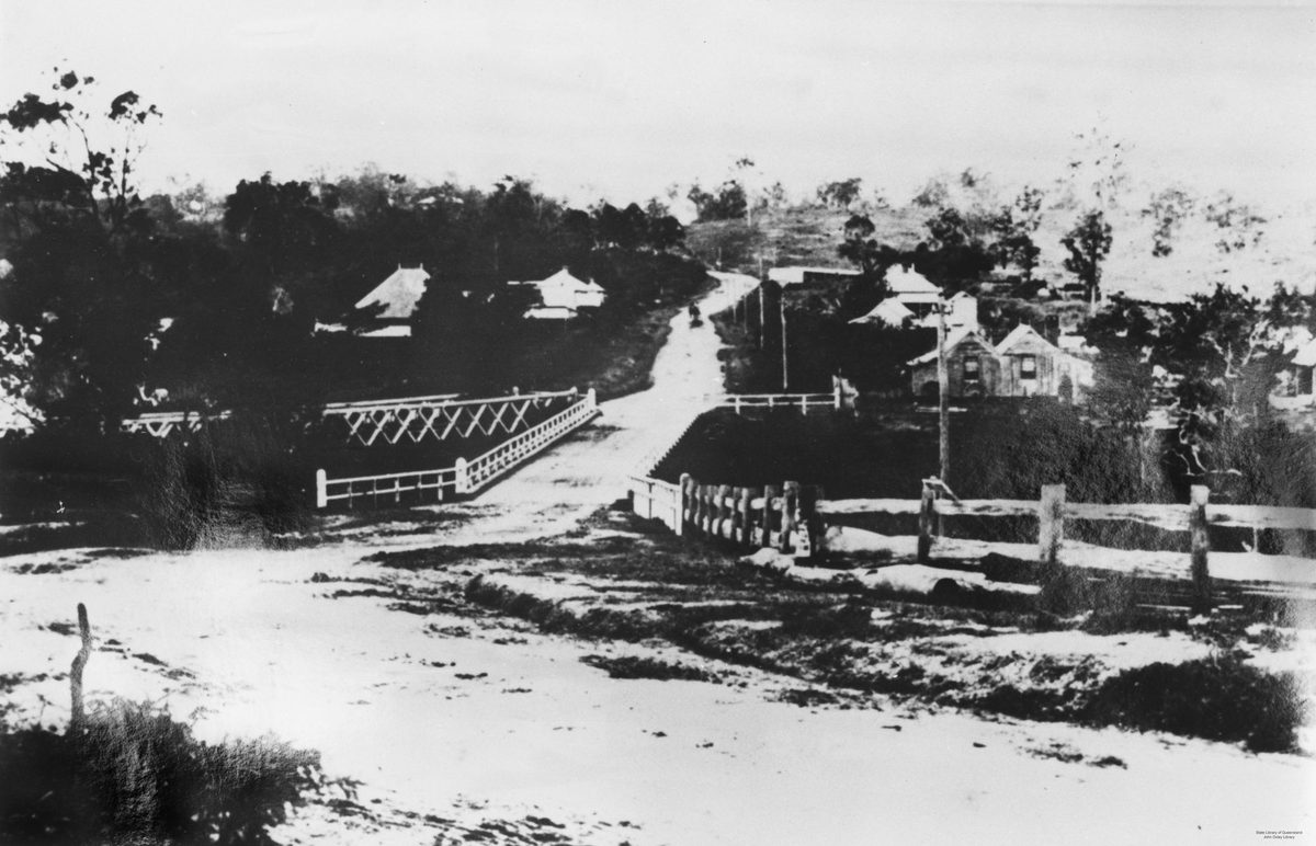 View from East Brisbane across Norman Creek, Brisbane, 1887