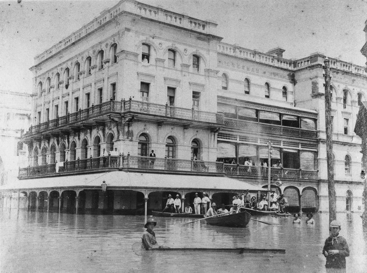 Gresham Hotel during the 1893 flood
