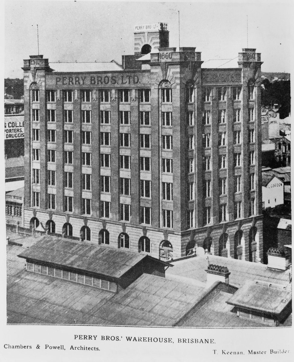 Perry Bros. warehouse, Brisbane, 1914