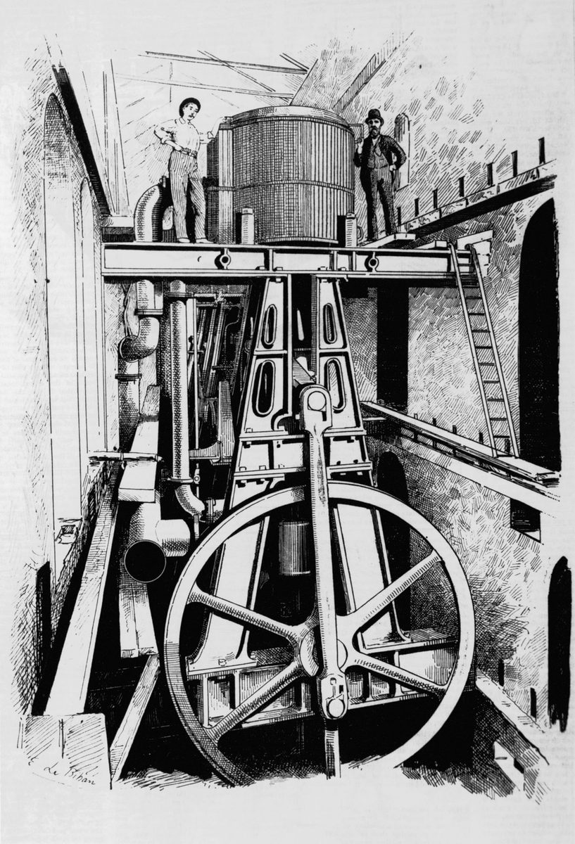 Pumping engine at the Mount Crosby waterworks, 1892